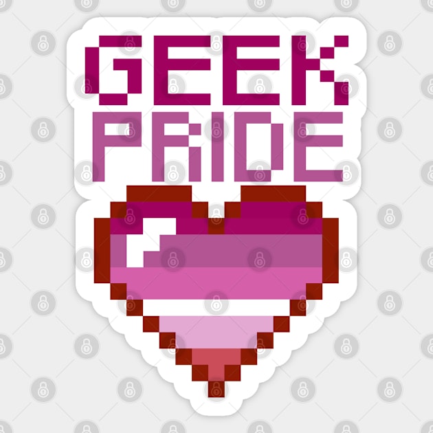 Geek Pride - Lesbian Pride Sticker by stateements